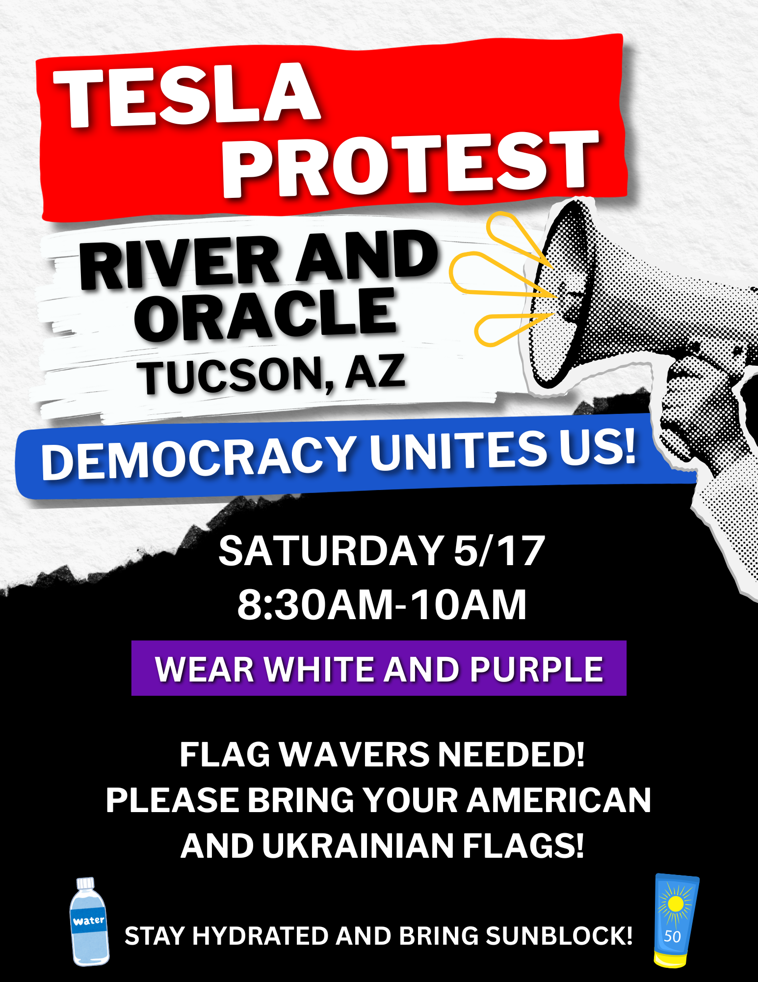 Tesla Protest Flyer